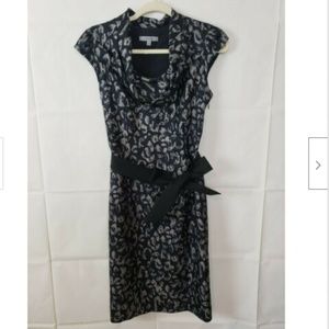 Classiques Entier Printed Silk Cowl Neck Dress